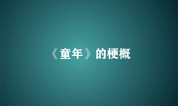 《童年》的梗概