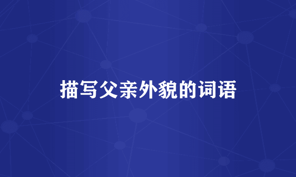 描写父亲外貌的词语
