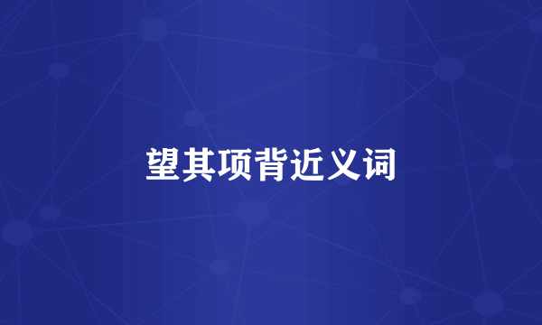 望其项背近义词