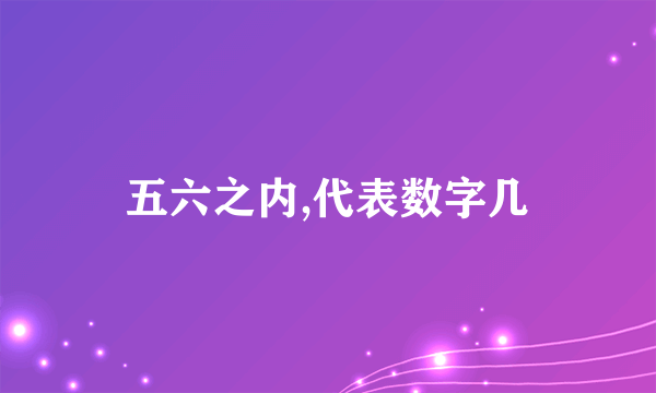 五六之内,代表数字几