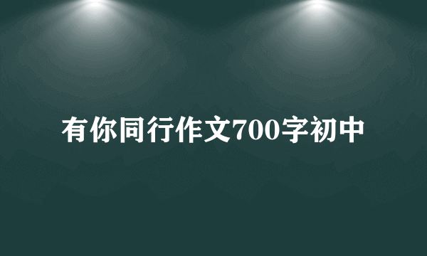 有你同行作文700字初中