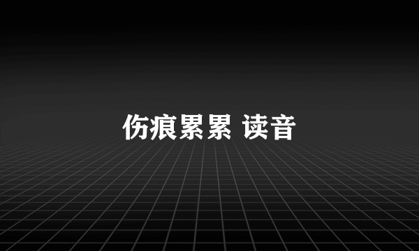 伤痕累累 读音