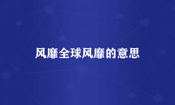风靡全球风靡的意思