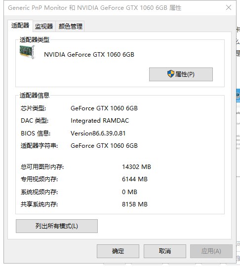 刚配不久的电脑，主显卡 Nvidia GeForce GTX 1060 6GB，是不是被骗了