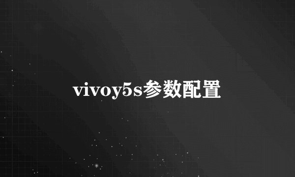 vivoy5s参数配置
