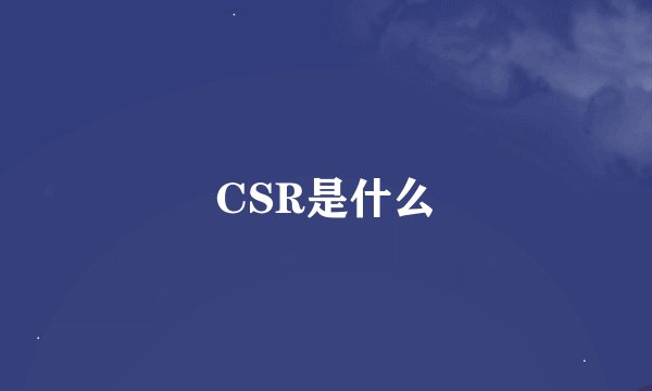 CSR是什么
