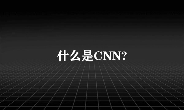 什么是CNN?