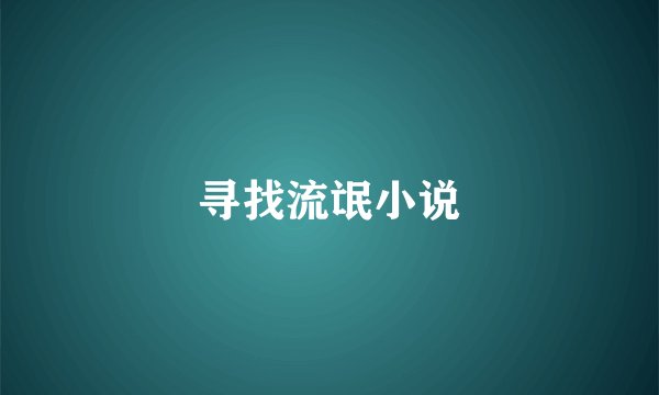 寻找流氓小说