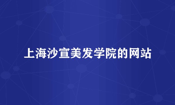上海沙宣美发学院的网站