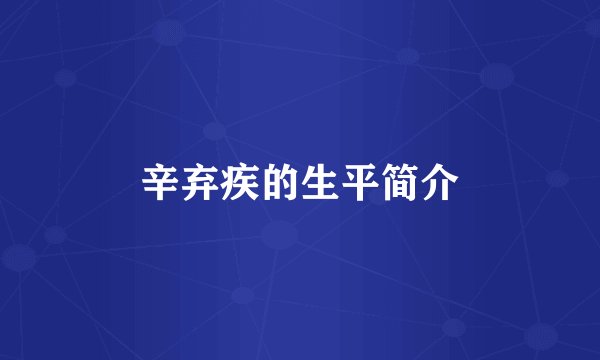 辛弃疾的生平简介