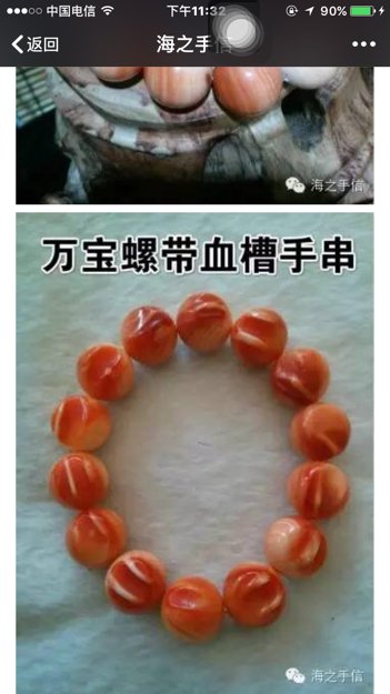 这个手串是万宝螺还是血砗磲呀?价位多少呀?