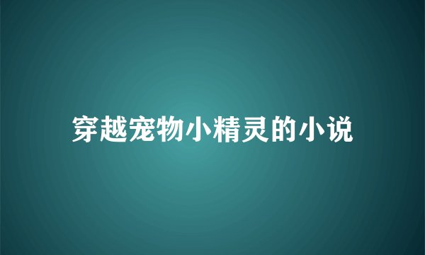 穿越宠物小精灵的小说