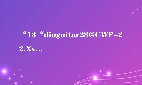“13“dioguitar23@CWP-22.XviD.avi”(856.60MB)”是什么意思？