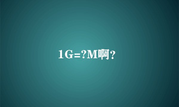 1G=?M啊？