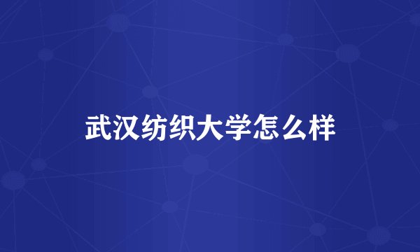 武汉纺织大学怎么样