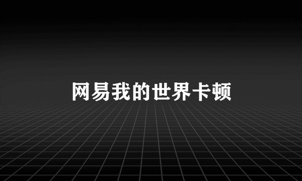 网易我的世界卡顿