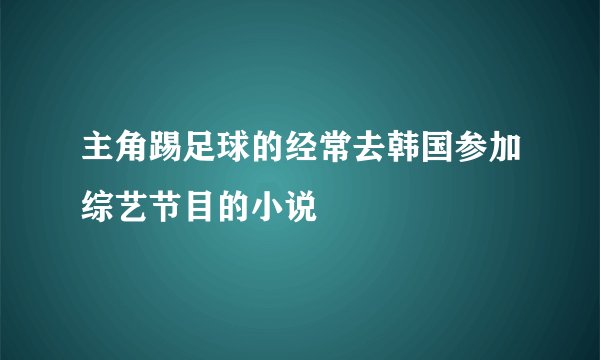 主角踢足球的经常去韩国参加综艺节目的小说