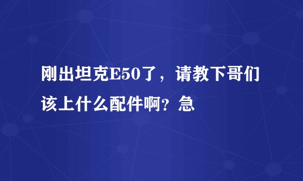刚出坦克E50了，请教下哥们该上什么配件啊？急