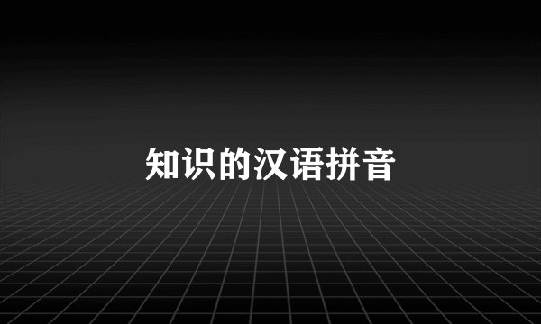 知识的汉语拼音