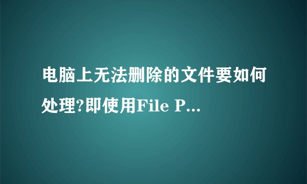 电脑上无法删除的文件要如何处理?即使用File Pulverizer也无法删除的文件