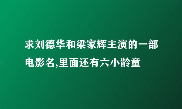 求刘德华和梁家辉主演的一部电影名,里面还有六小龄童