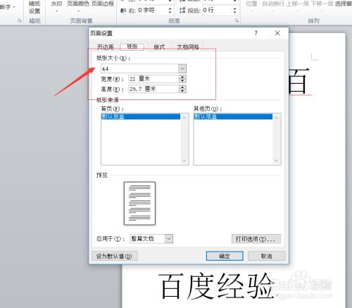 word文档页面设置在哪