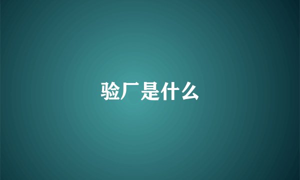验厂是什么