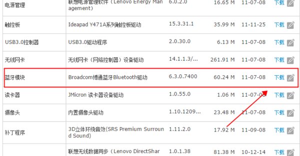 联想笔记本蓝牙驱动在哪找啊？
