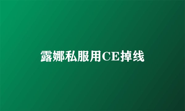 露娜私服用CE掉线