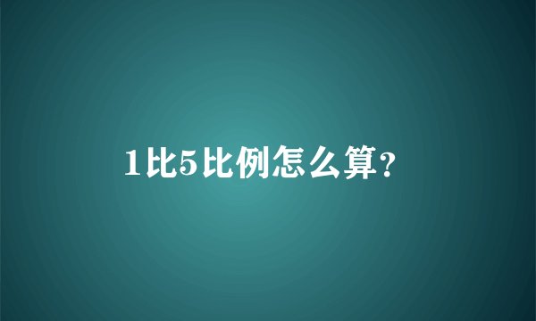 1比5比例怎么算？