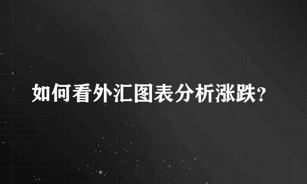 如何看外汇图表分析涨跌？