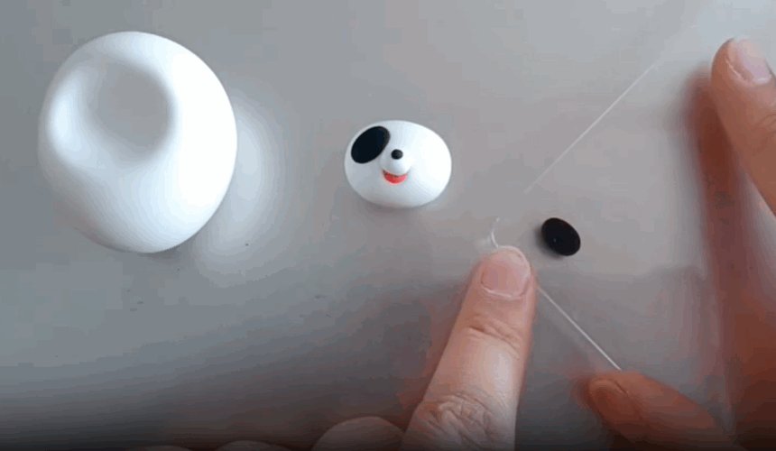 冰墩墩粘土制作