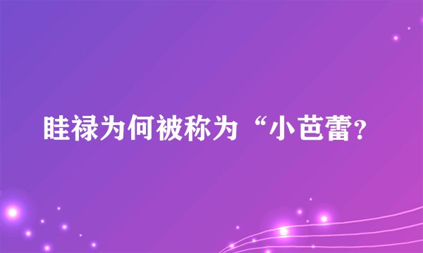 眭禄为何被称为“小芭蕾？
