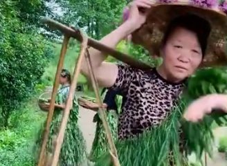 湖南一农村大妈抱自家蔬菜走秀的视频，为什么能这么火？