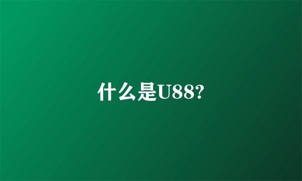 什么是U88?