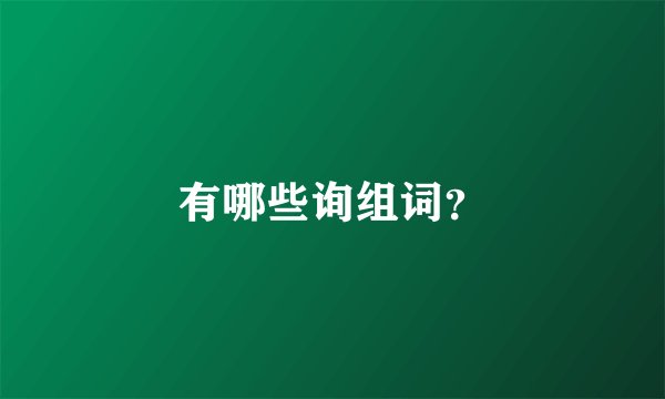 有哪些询组词？