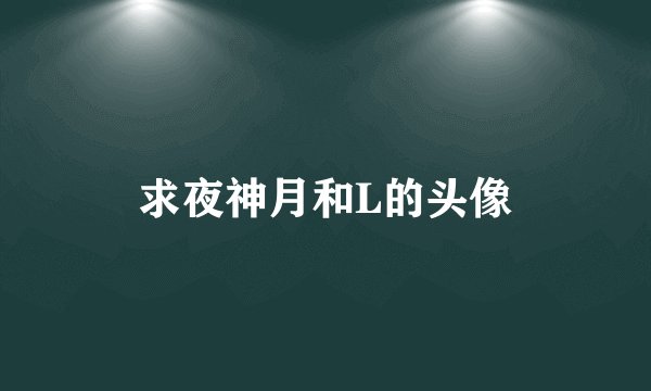 求夜神月和L的头像