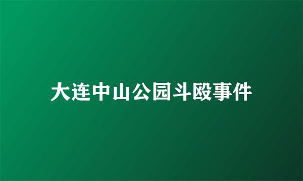 大连中山公园斗殴事件