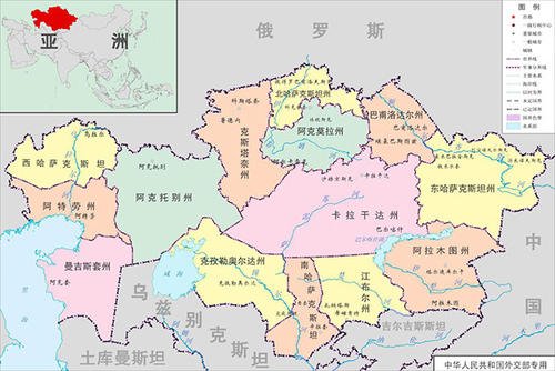 哈萨克斯坦的地理位置？