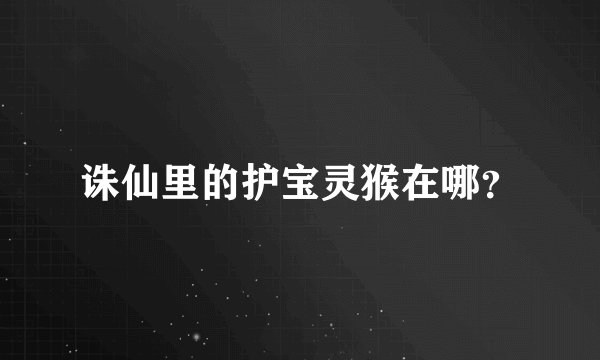 诛仙里的护宝灵猴在哪？