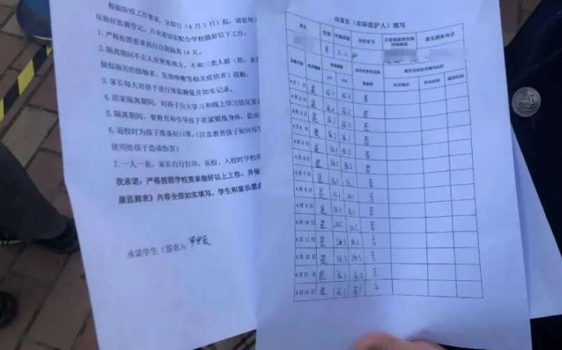 学生体温记录表怎么写？