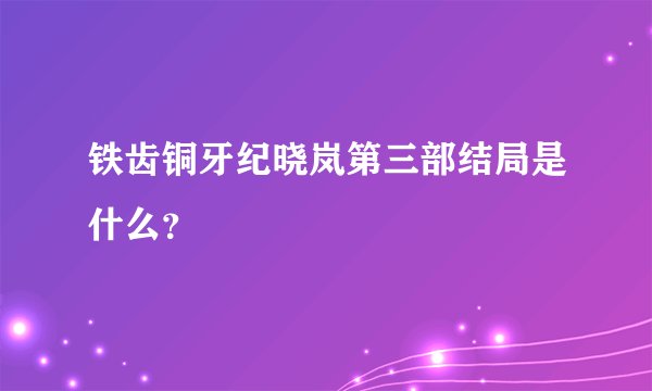 铁齿铜牙纪晓岚第三部结局是什么?