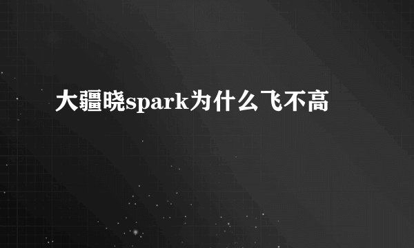 大疆晓spark为什么飞不高