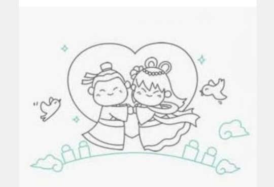 牛郎织女简笔画怎么画?