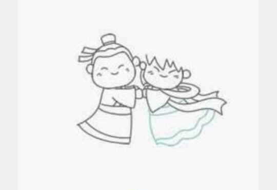 牛郎织女简笔画怎么画?