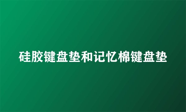 硅胶键盘垫和记忆棉键盘垫