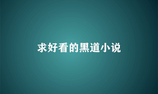 求好看的黑道小说