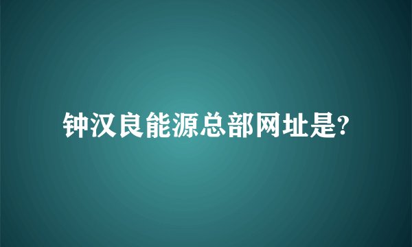 钟汉良能源总部网址是?