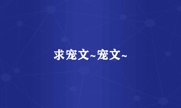 求宠文~宠文~