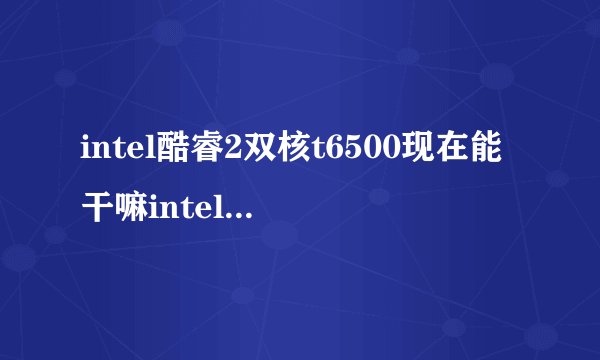 intel酷睿2双核t6500现在能干嘛intel酷睿2双核t6500